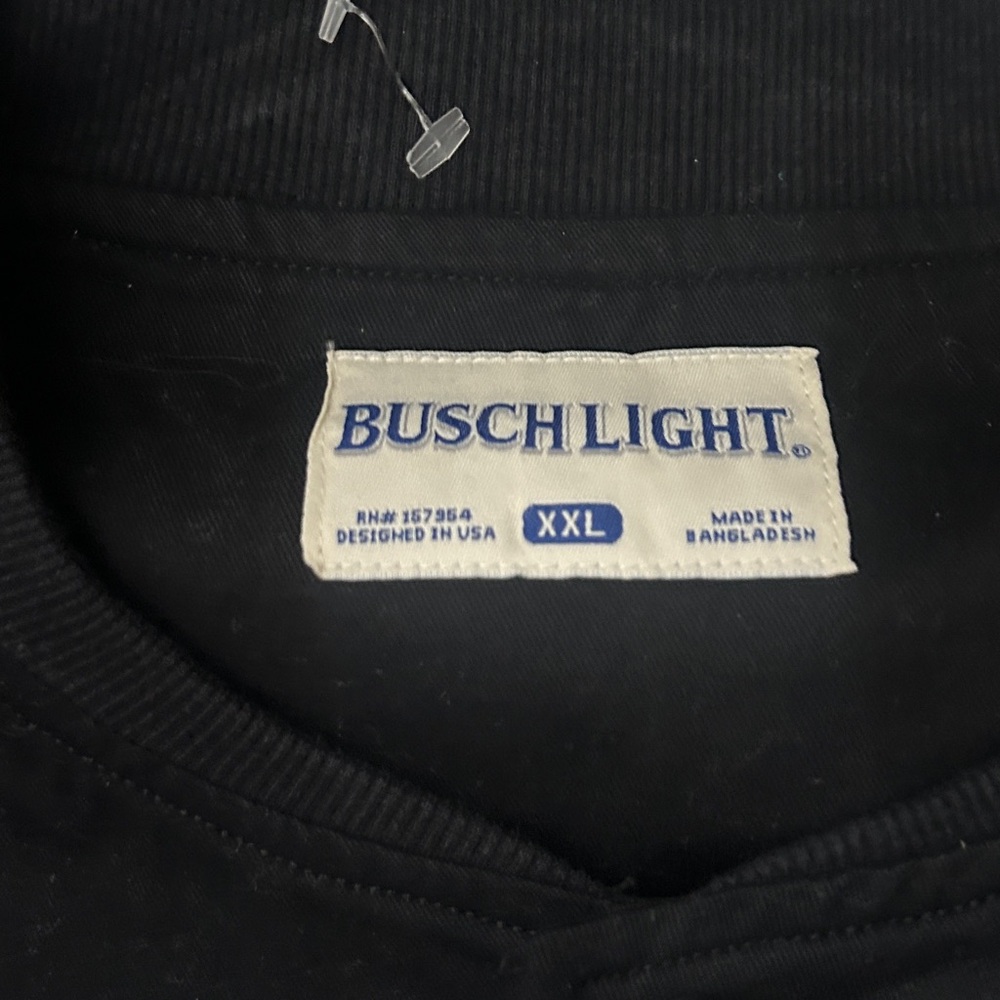 Busch Light Racing Jacket Snap Closure Black W/Busch Logo Size XXLarge NWT - Picture 8 of 9